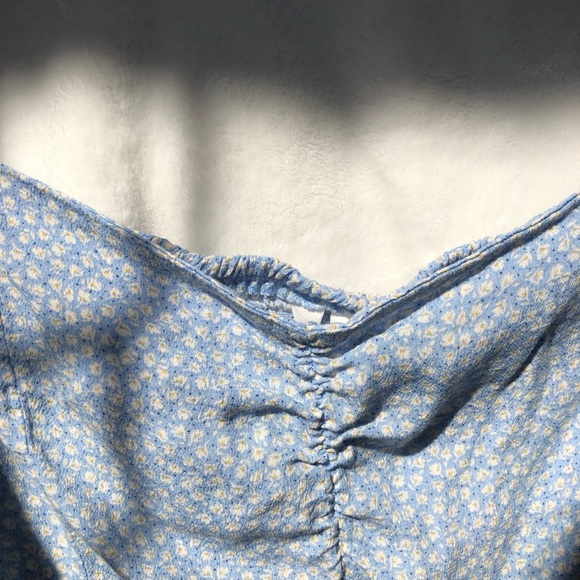 H&M square neck floral top with sleeves XL - Picture 4 of 4